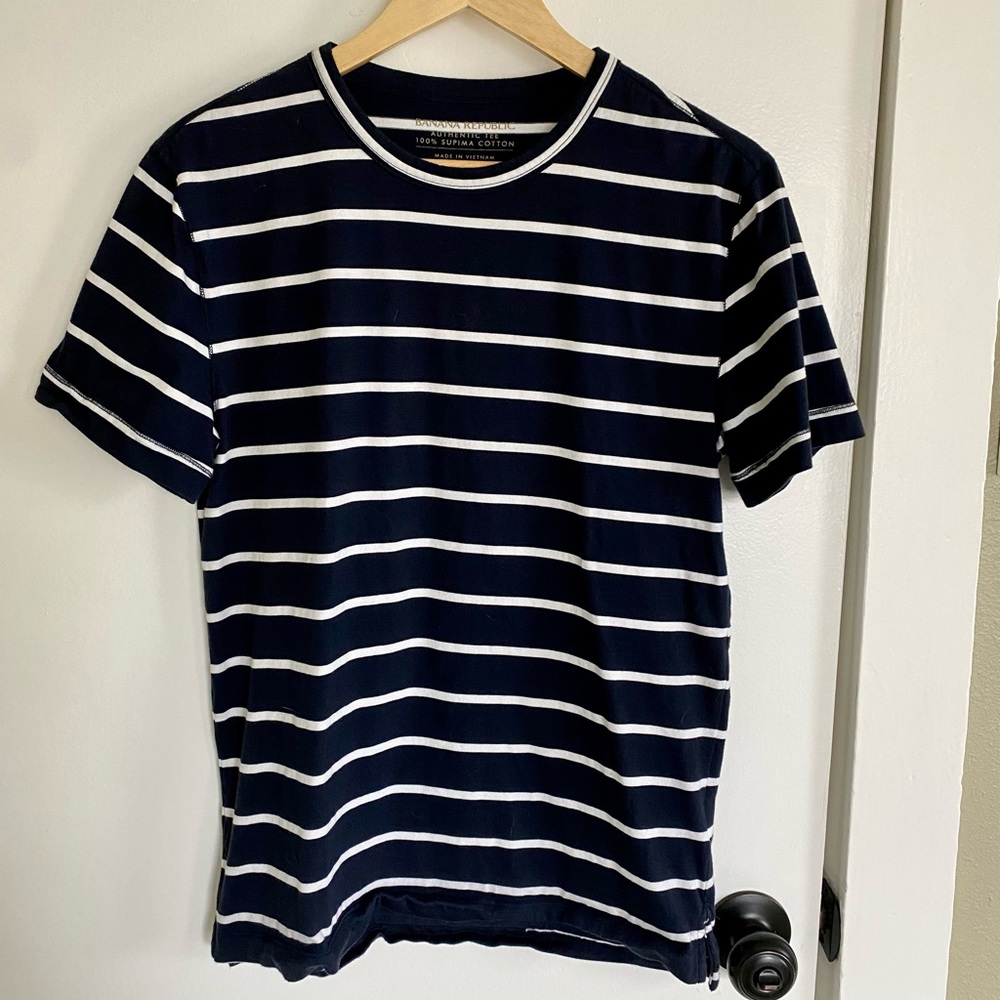 Banana Republic stripes men's T-Shirt